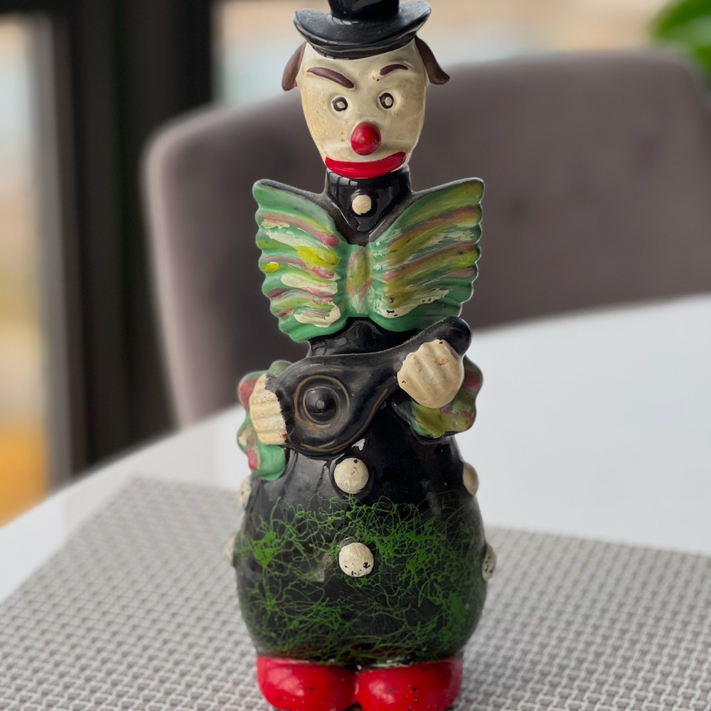 Vintage Tilso Ceramic Clown Sake Decanter
